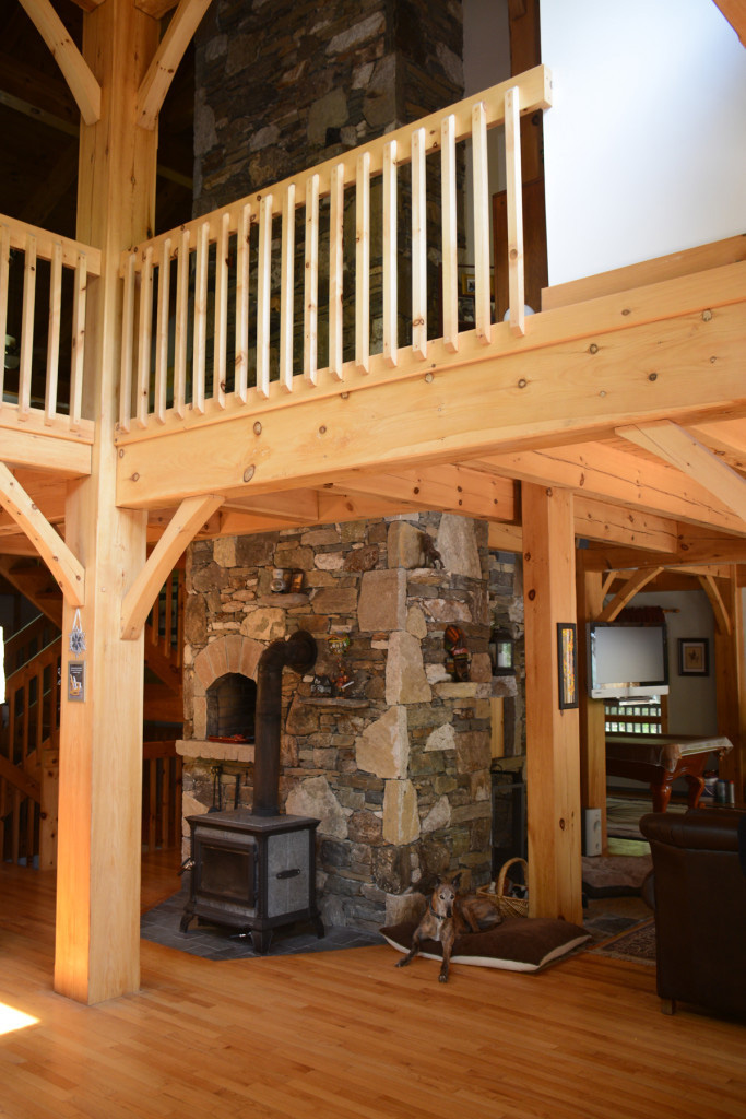 First and second floor in a timber frame colonial