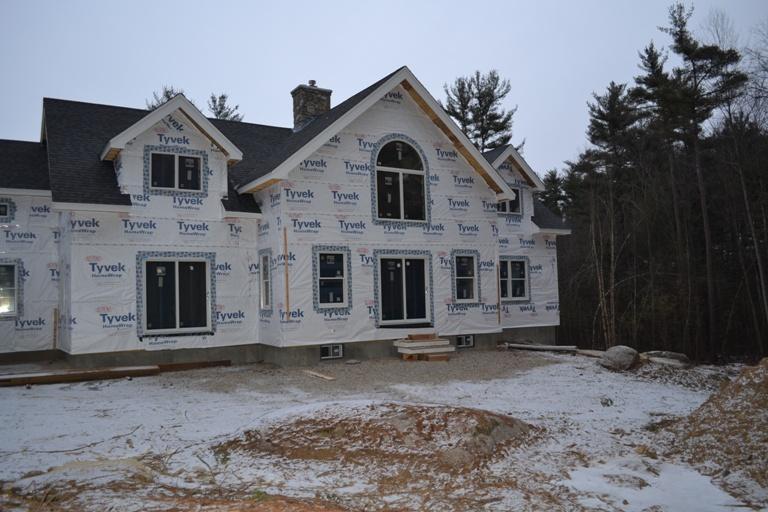 Finished timber frame cape exterior
